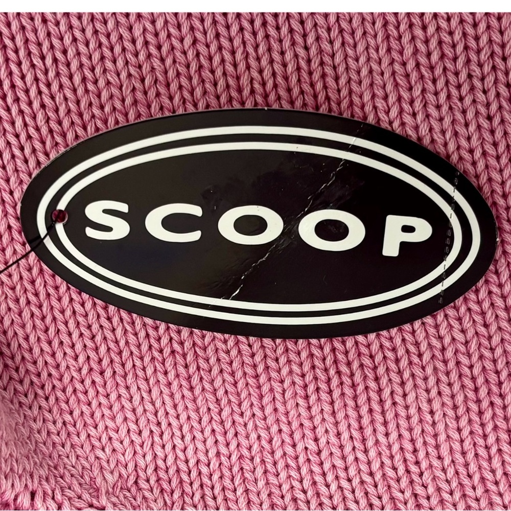 Scoop Women's Large Long Sleeve Puff Shoulder Sweater Acid Wash Dusky Pink NWT - Picture 6 of 11